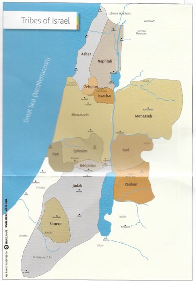 00 tribes of israel map