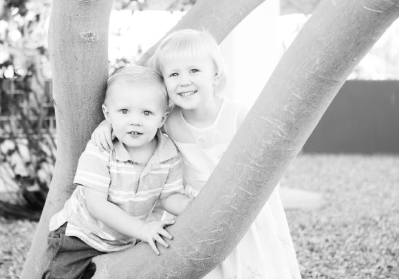 siblings - benjamin hannah bw