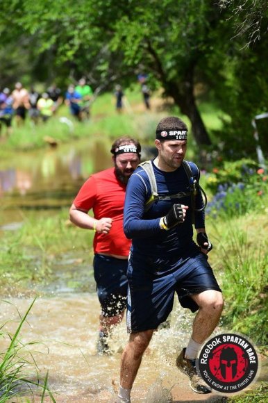 Nate and Hunter in water crossing2