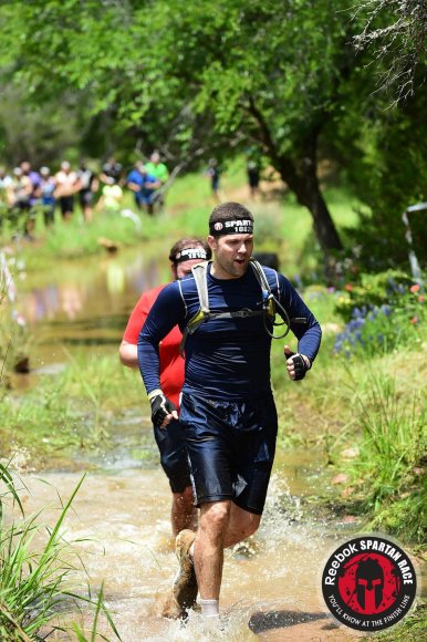 Nate and Hunter in water crossing