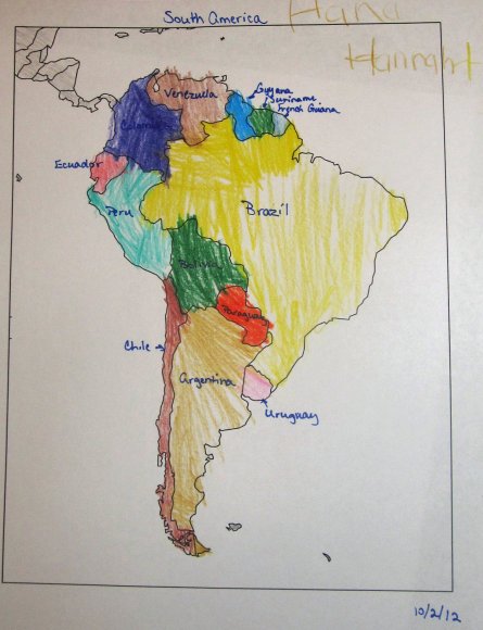 12 south america map