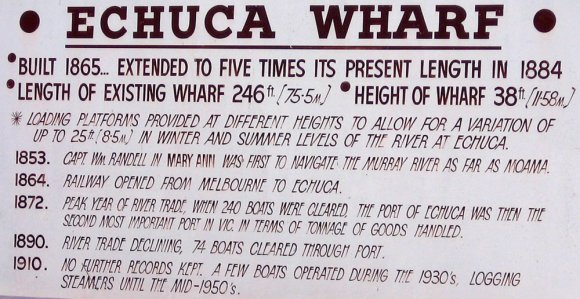 17 echuca wharf sign