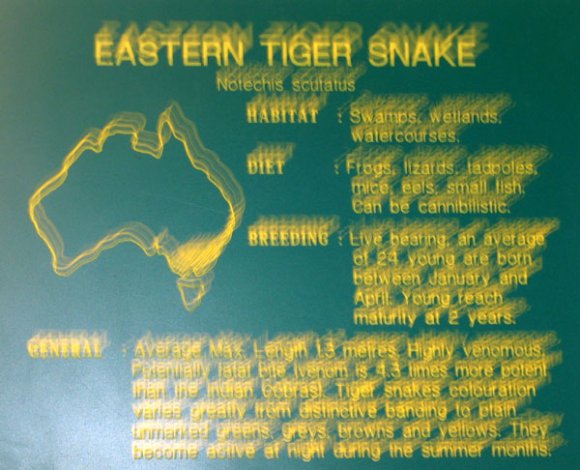 18 wildlife tiger snake sign