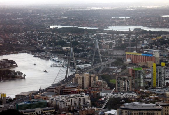 21 sydney tower view suspension bridge