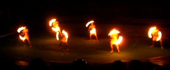 40 fire dancers