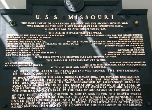 66 surrender plaque