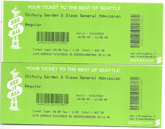 16 chihuly ticket